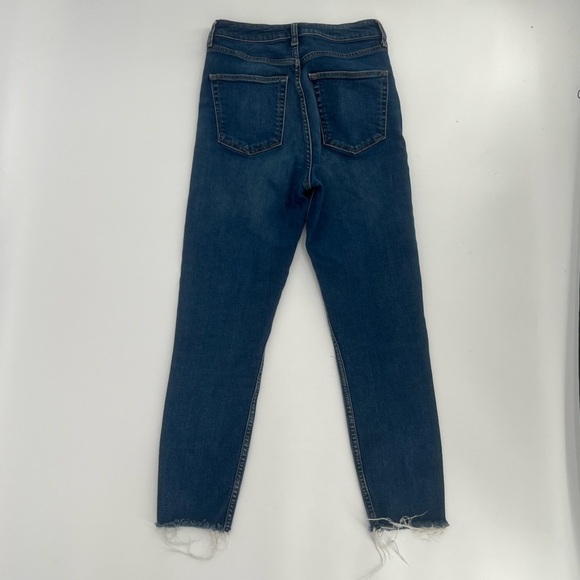 TopShop Moto Binx Distressed Rough Hem High Rise Jeans Size 26 Women’s - Picture 3 of 5